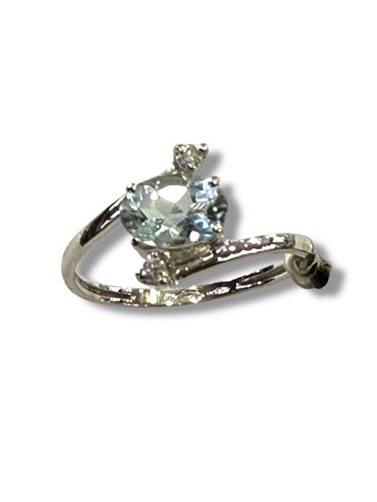 Ring Demetra Woman AQUA in White Gold Acquamarina 0.80 Ct 018.O.080.004.W - 018.O.080.004.W